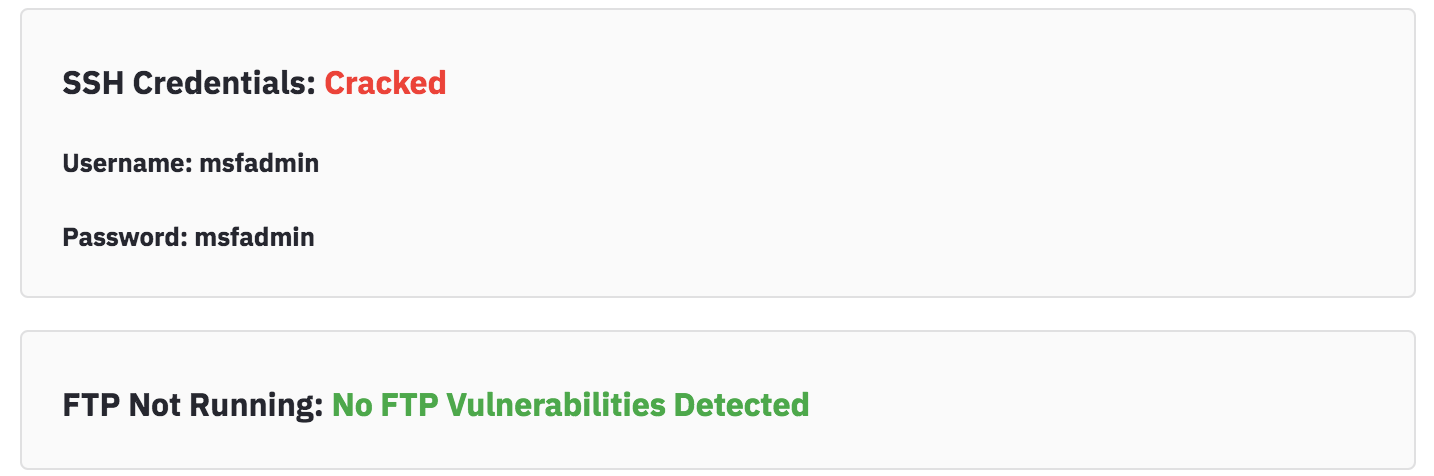 SSH and FTP Screenshots